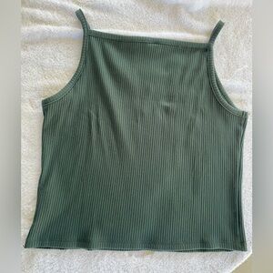 Old Navy Green Ribbed Crop Camisole